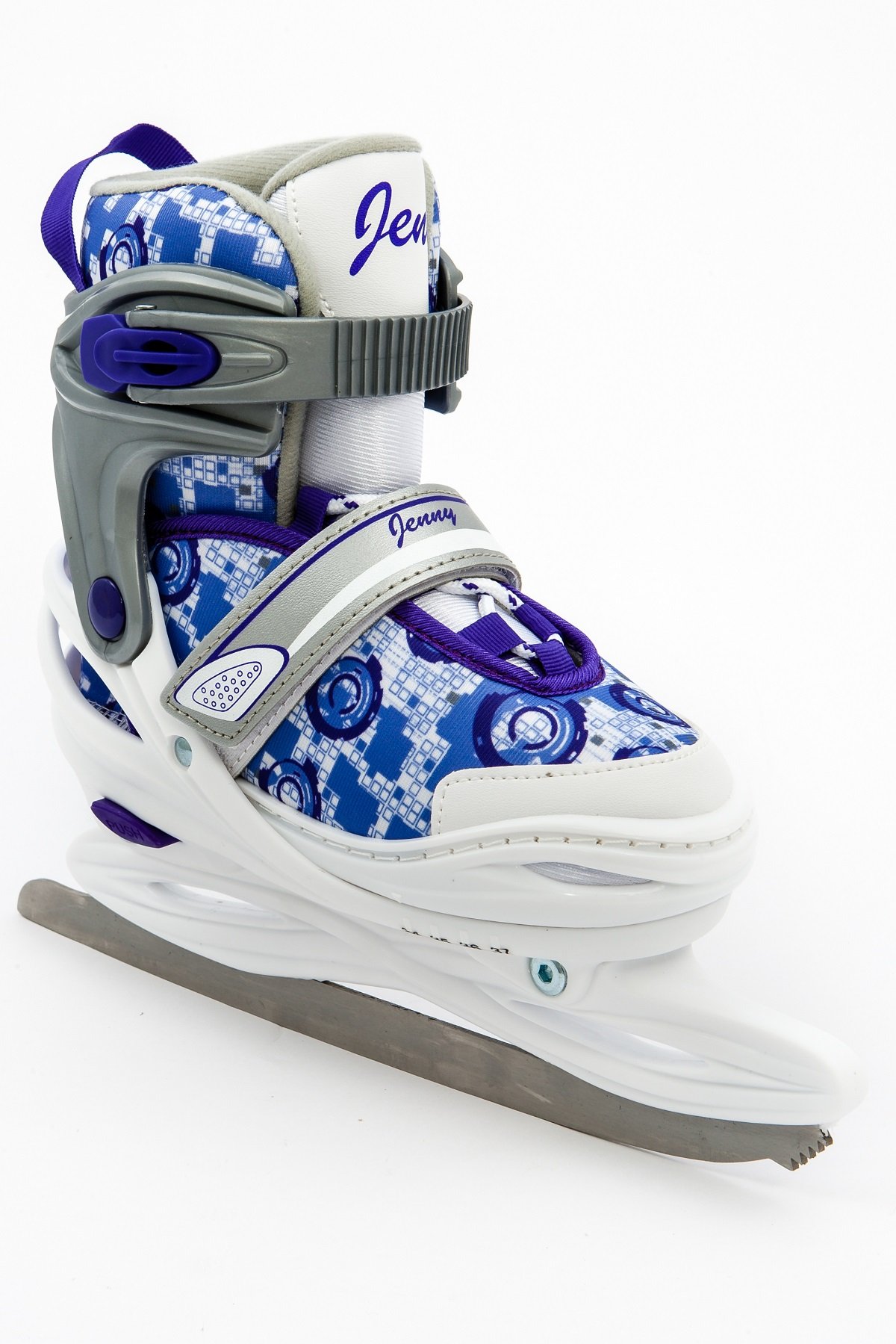 <b> CALAMBUS JENNY ICE </b> <br> Раздвижные ледовые коньки<br>- мягкий внутренний ботинок<br>- лезвие из высокоуглеродистой стали<br>- размеры: M (34-37) <br> Подробнее >>